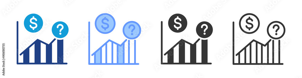 Poster Forecast icon set multiple style collection