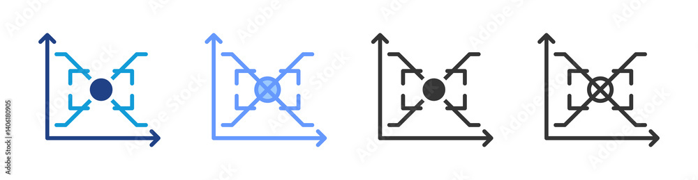 Poster Break Event Point icon set multiple style collection