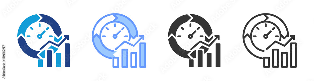 Poster Sensitivity Analysis icon set multiple style collection