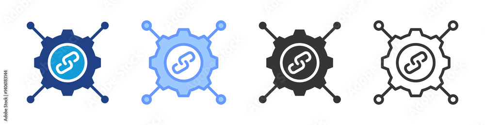 Poster Distribution Channel icon set multiple style collection