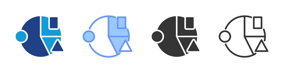 Genre icon set multiple style collection