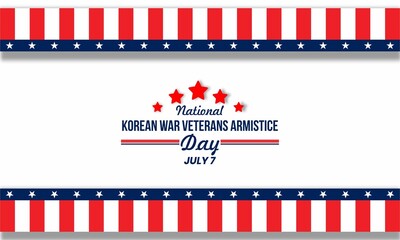 National Korean War Veterans Armistice Day design concept , vektor ilustration