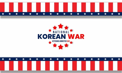 National Korean War Veterans Armistice Day design concept , vektor ilustration
