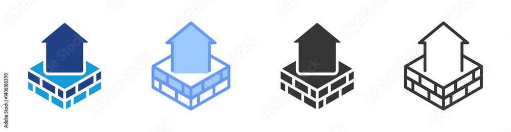 Poster Foundation icon set multiple style collection
