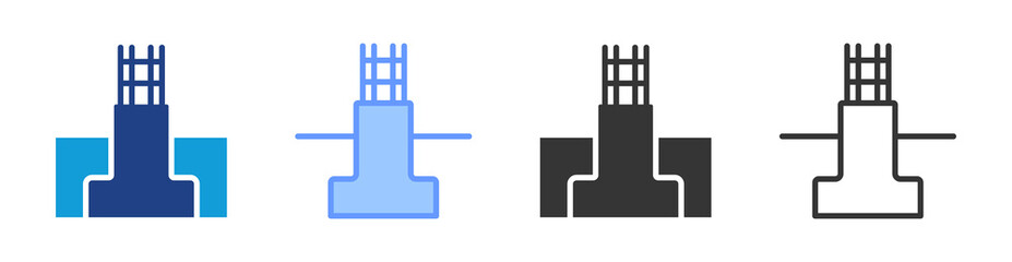 Reinforcement icon set multiple style collection