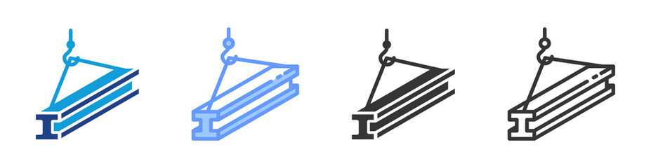 Steel icon set multiple style collection