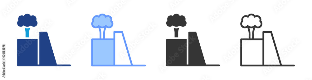Poster Retaining Wall icon set multiple style collection