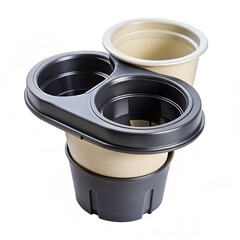 Plastic cup holder insert with adjustable compartments