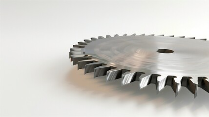 Photorealistic image of a saw blade isolated on clean white