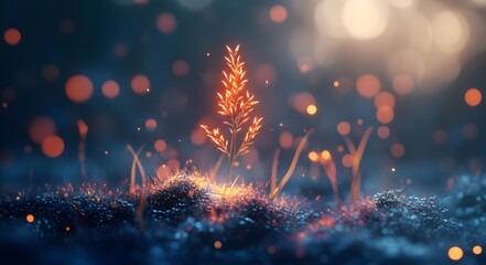 Fototapeta premium Macro photography of tender grass