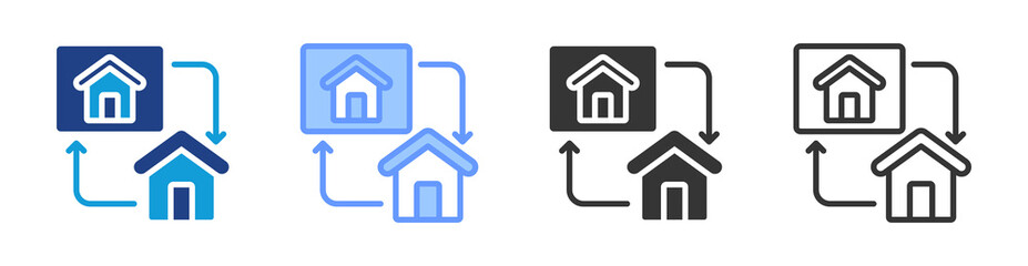 As Built Drawing icon set multiple style collection