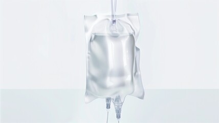 Photorealistic image of a iv drip bag isolated on white