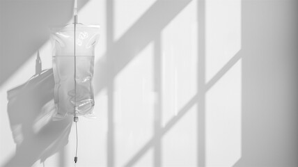Fototapeta premium Photorealistic image of a iv drip bag isolated on white