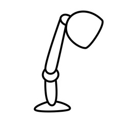 Lamp of School Supplies Outline Icons Sets