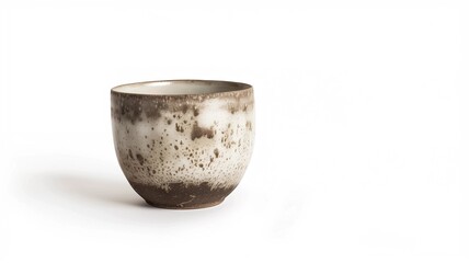 Photorealistic image of a ceramic egg cup with modular layout on a white background