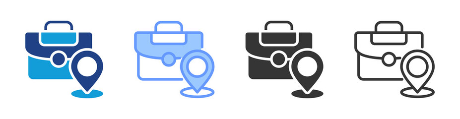 Job Position icon set multiple style collection