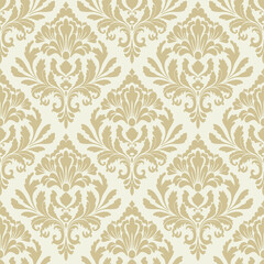 Elegant Brown Green Damask Seamless Pattern. Vector design for Wallpaper, Fabric, Branding, Packaging, Invitations, Wedding, Home Decor Design
