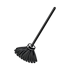 Isolated Mop on White Background