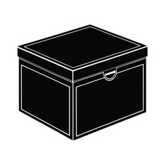 Isolated Storage Box on White Background