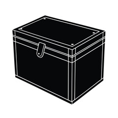 Isolated Storage Box on White Background