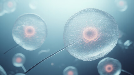 abstract, glowing representation of the human cells, style 5