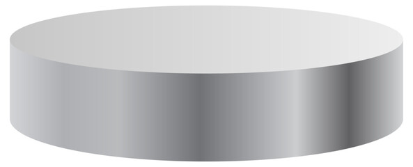 Silver Matte Round Podium Winner Platform or Product Display