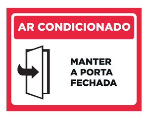 Keep the door closed -Company signboard vector - Informational Sign Vector &ndash; Clean and Professional Corporate 