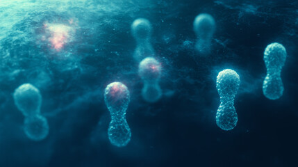 abstract visualization of human stem cell differentiation