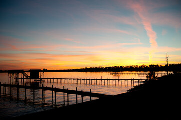 Fototapeta premium sunset over Arnica Bay