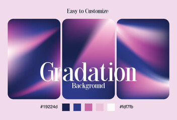 Vibrant Pink and Blue Gradient Background Set – Futuristic Abstract Design