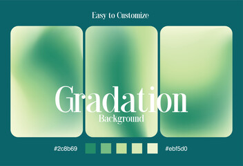 Soft Green Gradation Background Set – Elegant Smooth Color Flow