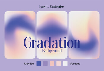Soft Peach and Blue Gradation Background Set – Dreamy Abstract Pastel Flow
