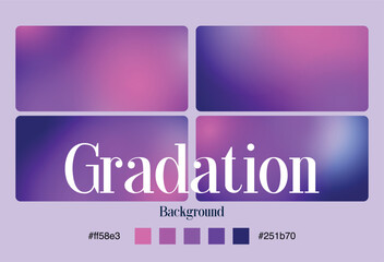 Vibrant Pink Purple Gradation Background Set – Modern Abstract Flow