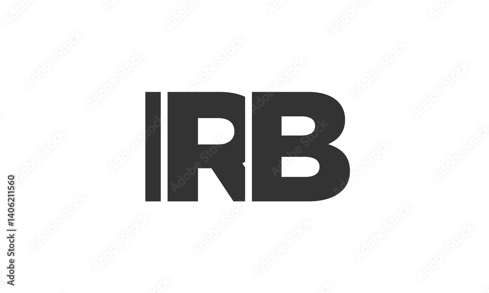 Fototapete irb logo design template with strong and modern bold text. initial based vector logotype featuring s