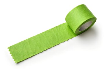 Obraz premium Green Masking Tape: A roll of vibrant green masking tape, meticulously captured to showcase its texture and form, perfect for projects, crafts, and general purpose.