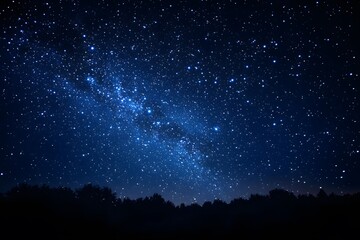 Brilliant star chart in a cloudless night sky