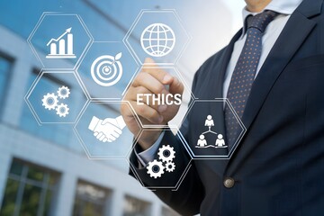 Business Ethics and Integrity: A professional in a tailored suit, embodies the essence of ethical business conduct.