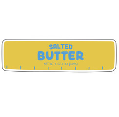 Illustrates stick of butter