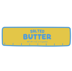 Illustrated stick of butter