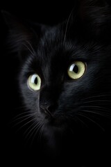Obraz premium Standalone image of a dark feline in PNG format suitable for diverse creative projects.