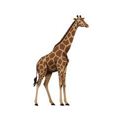 Obraz premium A majestic giraffe standing tall, showcasing its iconic spotted pattern.