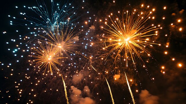 48. A fireworks display lighting up the night sky