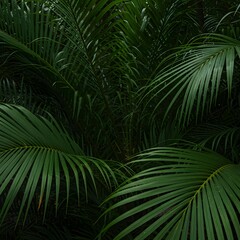 Dark tropical leaves background,jungle leaf banner for cover or wallpaper design. ai generated, generated ai 