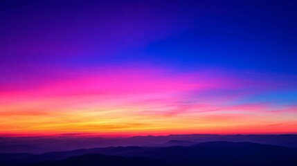 Vibrant Sunset Landscape with City Skyline