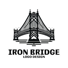 Iron Bridge Vector Logo Design