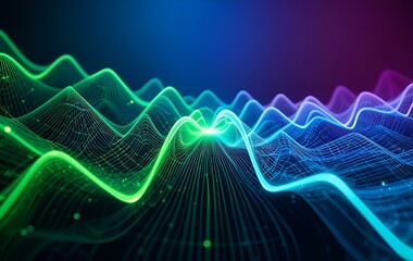 Blue wavelength background image, digital, space, light, line, banner texture advertising poster