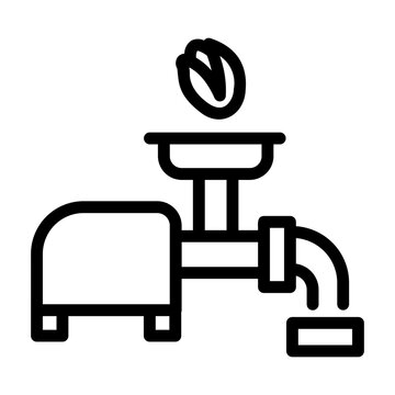 coffee bean falling into grinder machine clip art preview