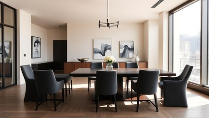 Modern Urban Dining Room Interior Design"