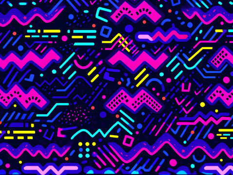 Vibrant Neon Abstract Background