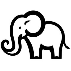 Elephant logo silhouette